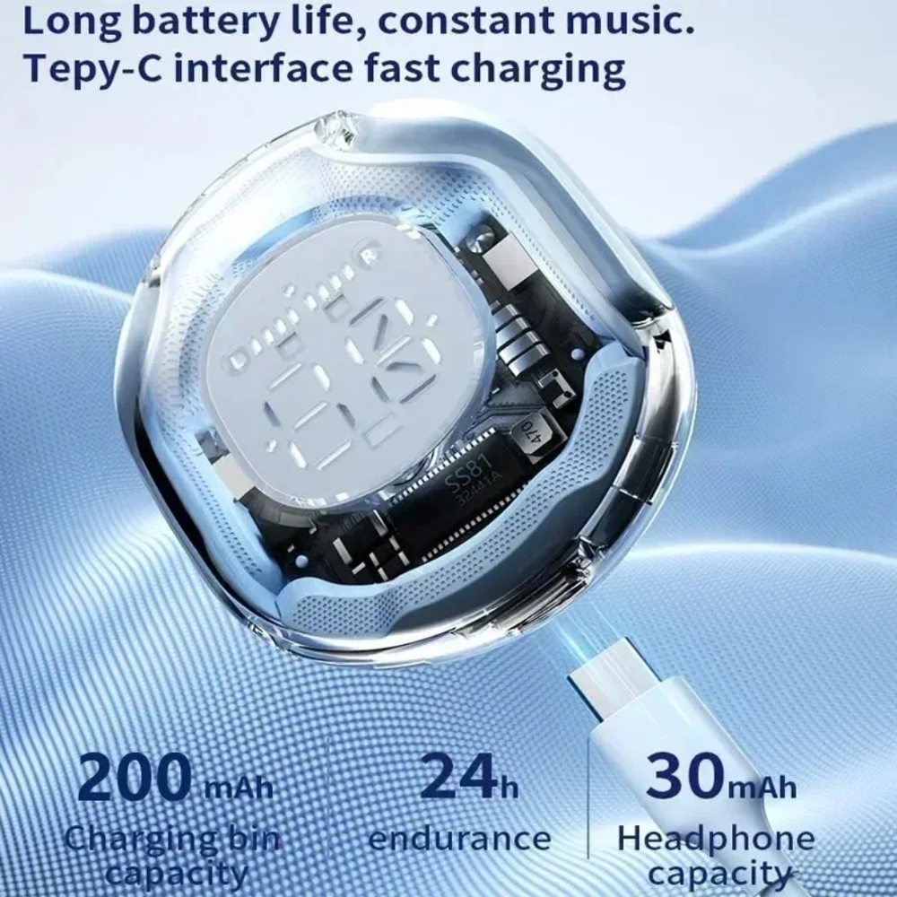 𝗧𝟴 𝗣𝗥𝗢 𝗧𝗿𝘂𝗲 𝗪𝗶𝗿𝗲𝗹𝗲𝘀𝘀 𝗕𝗹𝘂𝗲𝘁𝗼𝗼𝘁𝗵 𝗘𝗮𝗿𝗯𝘂𝗱𝘀 - Picture 2 of 8